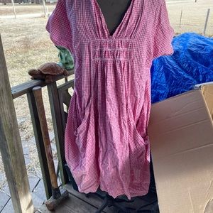 Seersucker balloon dress